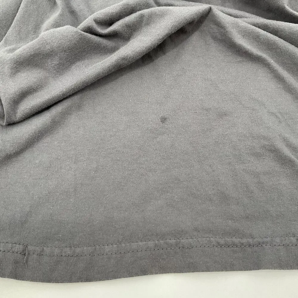 Fox Racing Long Sleeve Tee Size M Charcoal Grey Blue Fox Head Logo Mens Graphic - Picture 9 of 9